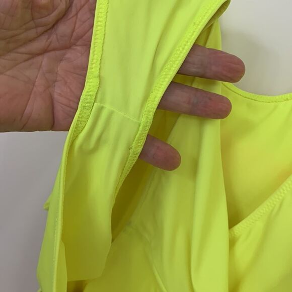 Kittenish size large neon yellow one piece swimsuit - Picture 7 of 7